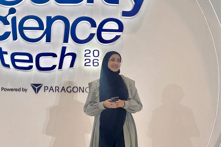 EVP & Global Chief Business Officer ParagonCorp, Amalia Sarah Santi dalam acara Paragon Beauty Science di Pondok Indah Mall 3, Jakarta Selatan, Kamis (22/1/2026).