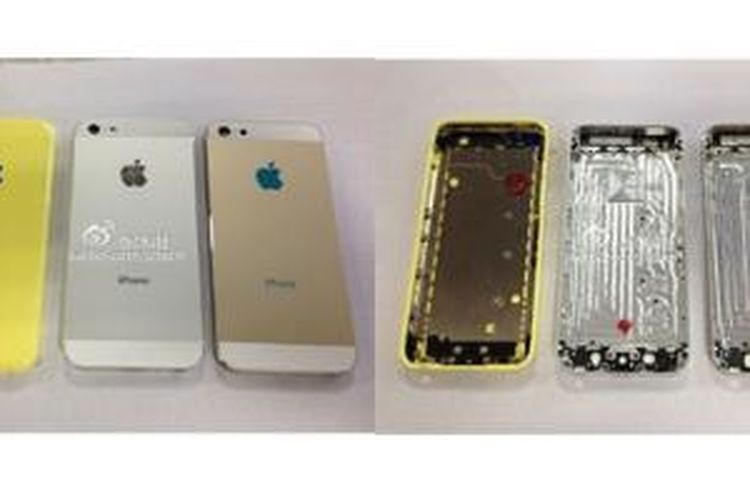 Foto cangkang iPhone 5S berwarna emas