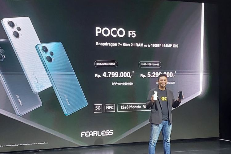 Poco F5 resmi dirilis di Indonesia pada Selasa (27/6/2023). Smartphone ini menjadi ponsel pertama di Tanah Air dengan Snapdragon 7 Plus Gen 2
