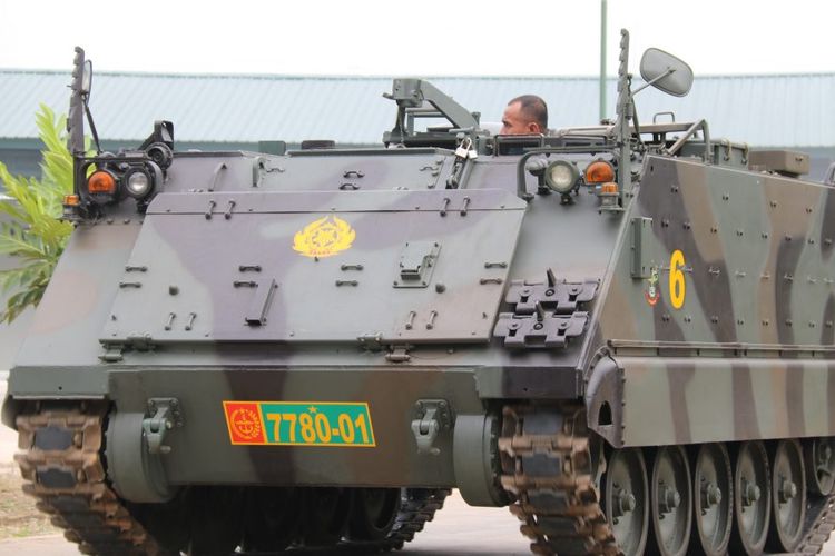 Kendaraan tempur (ranpur) M113 A1, alat utama sistem persenjataan (alutsista) Komando Cadangan Strategis Angkatan Darat (Kostrad).