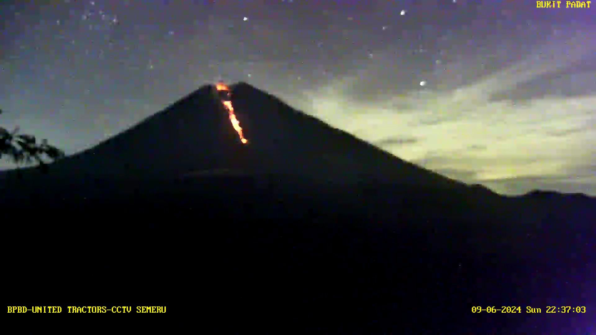 Gunung Semeru Luncurkan Lava Pijar 2,5 Km ke Besuk Kobokan Senin Pagi