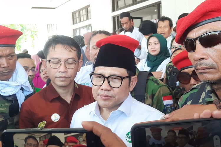 Ketua Umum PKB, Abdul Muhaimin Iskandar atau Cak Imin saat berada di Blora, Jawa Tengah, Rabu (9/8/2023)