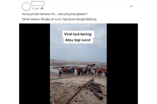 Beredar Video Air Laut Surut di Pantai Sampur Babel, Ini Penjelasan BPBD