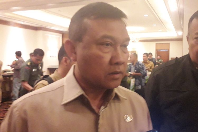 Dirjen Politik dan Pemerintahan Umum Kemendagri Soedarmo saat ditemui di Hotel Aryaduta, Jakarta Pusat, Selasa (16/7/2019).