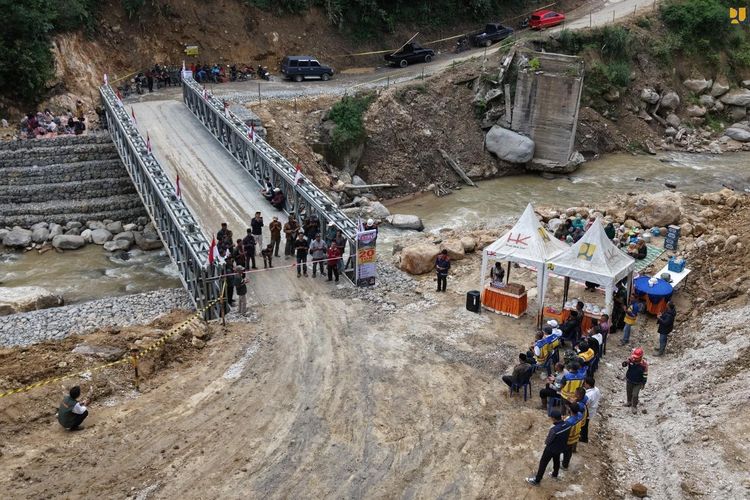 Sebulan Tuntas, Jembatan Bailey Wih Kanis Pulihkan Akses Aceh Tengah