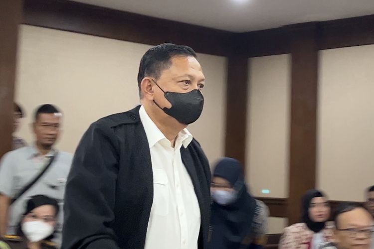 Mantan Kepala Badan Nasional Pencarian dan Pertolongan (Kabasarnas) Henri Alfiandi dalam sidang di Pengadilan Tindak Pidana Korupsi (Tipikor) pada Pengadilan Negeri (PN) Jakarta Pusat, Senin (6/11/2023).
