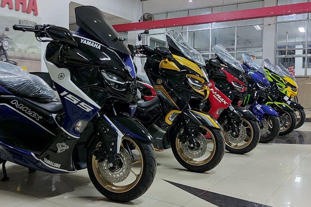 Variasi Yamaha NMax dengan body kit bertema predator di diler Yamaha PT STSJ.