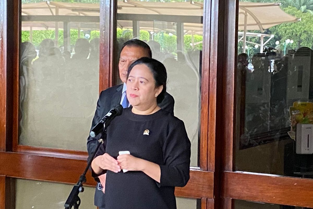 Ketua DPR RI Puan Maharani dalam jumpa pers di Gedung DPR, Senayan, Jakarta Pusat, Kamis (17/11/2022). 