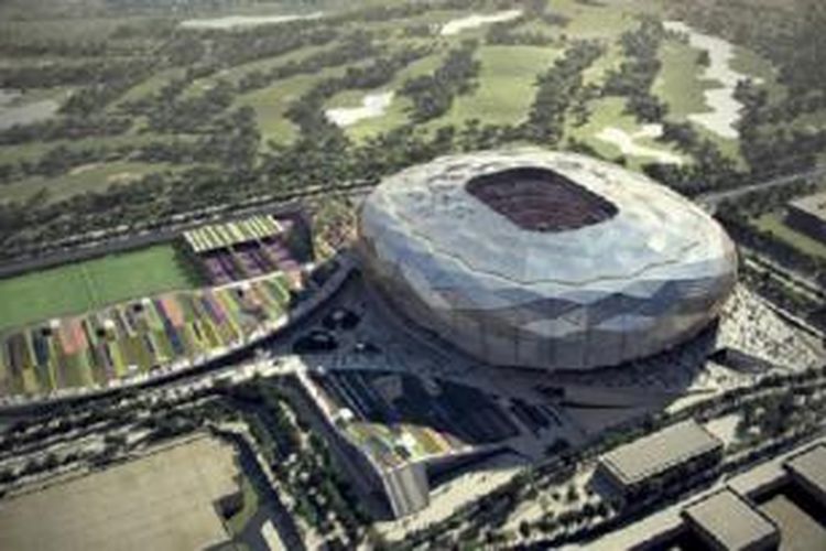 Qatar Foundation Stadium dipersiapkan untuk Piala Dunia 2022 bernuansa arsitektur Islam.