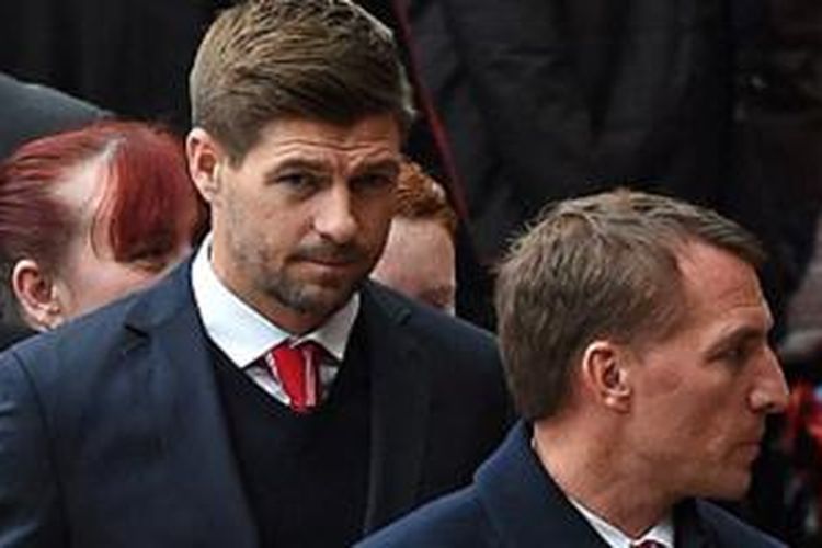 Steven Gerrard saat menghadiri peringatan Tragedi Hillsborough, 15 April 2015. 