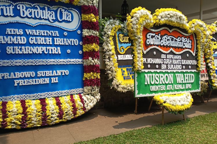 Prabowo Kirim Karangan Bunga Duka untuk Wafatnya Guruh Soekarnoputra