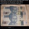 Viral, Foto Dua Uang Kertas Rp 50.000 dengan Garis Benang Tak Sama, Apakah Salah Satunya Palsu?