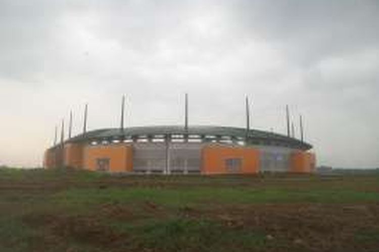 Stadion Pakansari yang berlokasi di Cibinong, Kabupaten Bogor, Jawa Barat