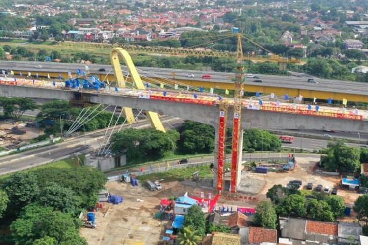Work in progress at Indonesia's first high-speed railway project.