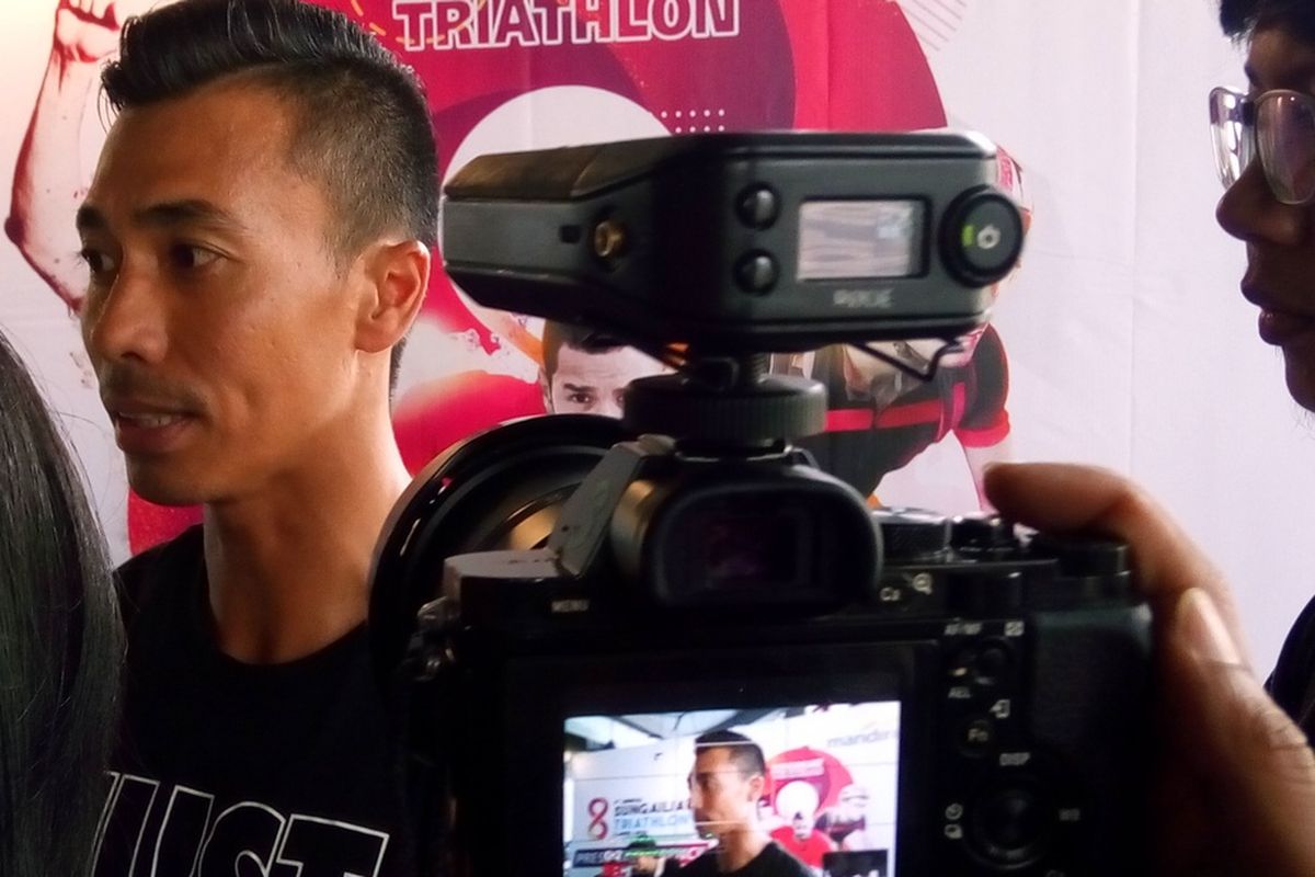 Atlet triatlon nasional Jauhari Johan, peraih medali emas SEA Games 2019 di nomor duatlon.