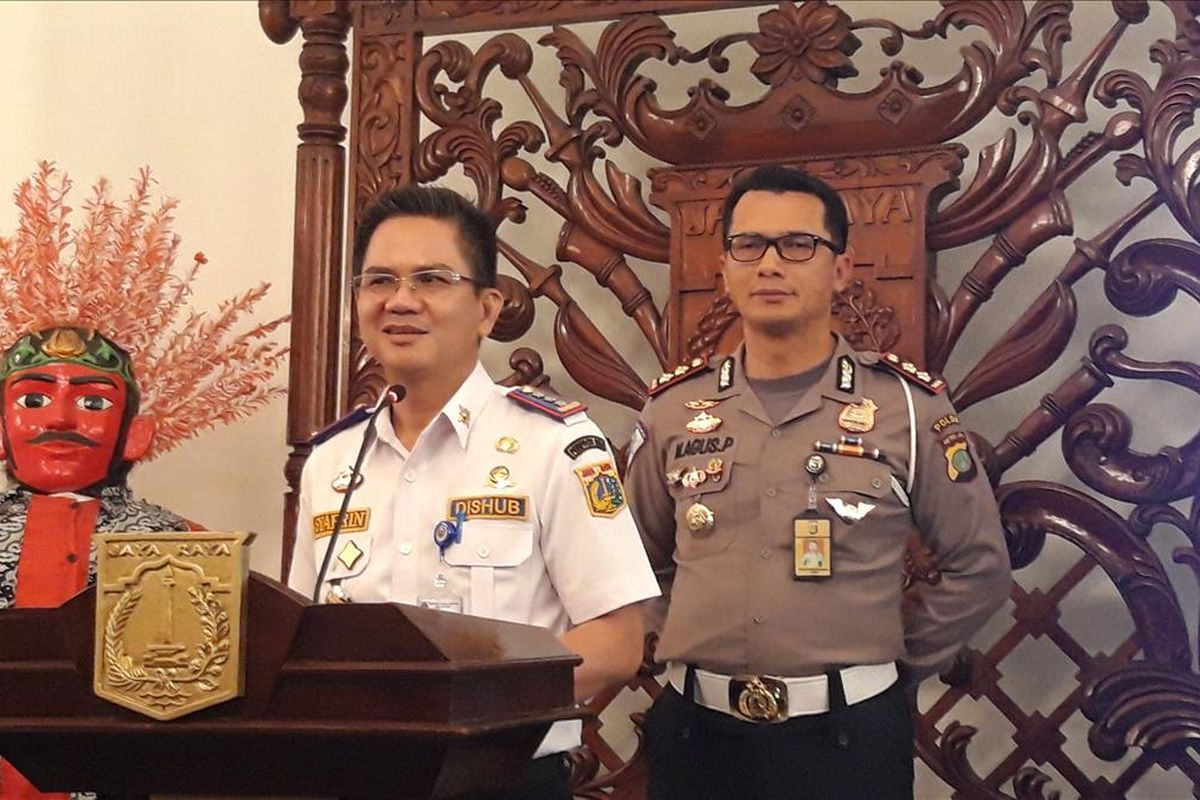 Kepala Dinas Perhubungan DKI Jakarta Syafrin Liputo, di Balairung, Balai Kota, Rabu (7/8/2019)
