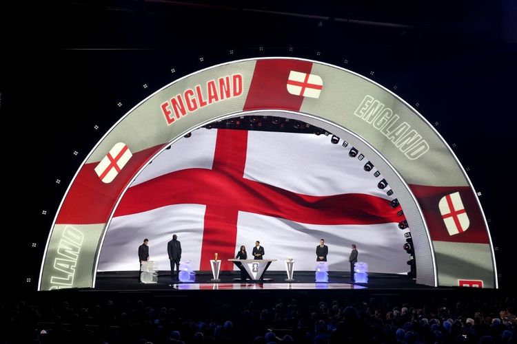 Suasana drawing fase grup Piala Dunia 2026 yang bergulir di Washington DC, Amerika Serikat, pada Jumat (5/12/2025)