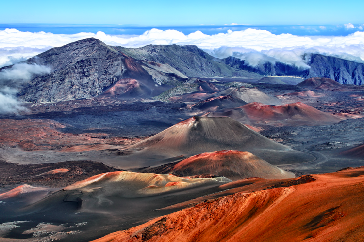 Gunung Haleakala, di Pulau Maui, Hawaii