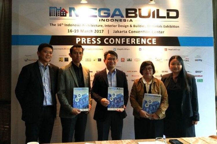 Konferensi pers Megabuild di Jakarta, Rabu (1/3/2017).