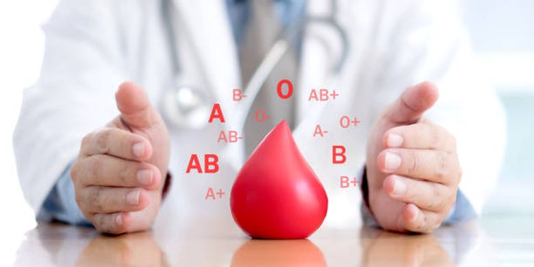 ilustrasi tipe golongan darah manusia.