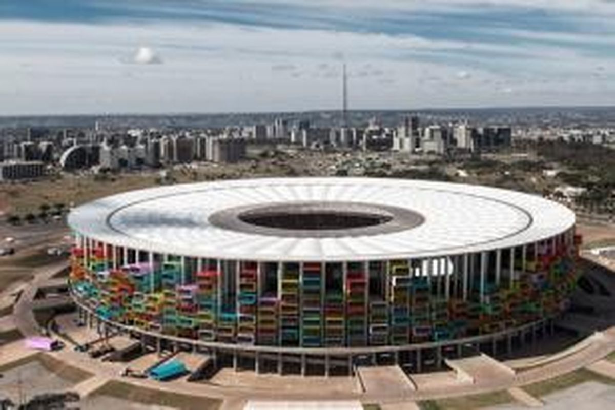 Tampilan Estadio Nacional jika beralih fungsi menjadi hunian. Ide ini disebut dengan Casa Futebol.