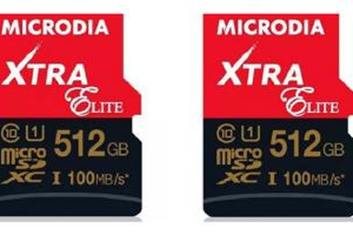 Kartu MicroSD kapasitas 512 GB buatan Microdia