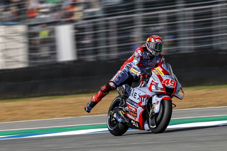 Fabio Di Giannantonio saat berlaga pada MotoGP Thailand 2022
