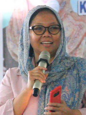 Mataram, Kompas.Com Alissa Wahid saat menjadi pembicara di  Kegiatan Konsolidasi dan Pelatihan Fasilitator Desa Tanggap Bencaba (Destana) , Jumat (28/9) di Taman Budaya Mataram 