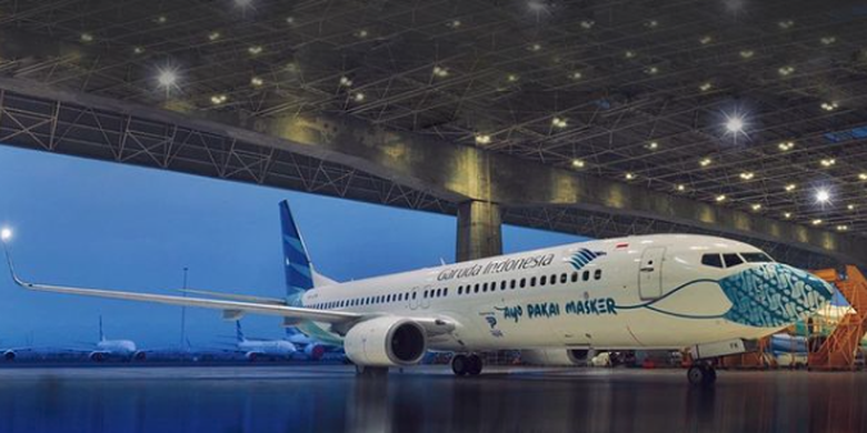 Tangkapan layar desain masker Garuda Indonesia