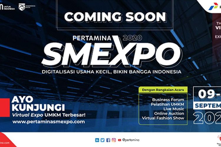 Pameran virtual UMKM terbesar Pertamina SMEXPO. 