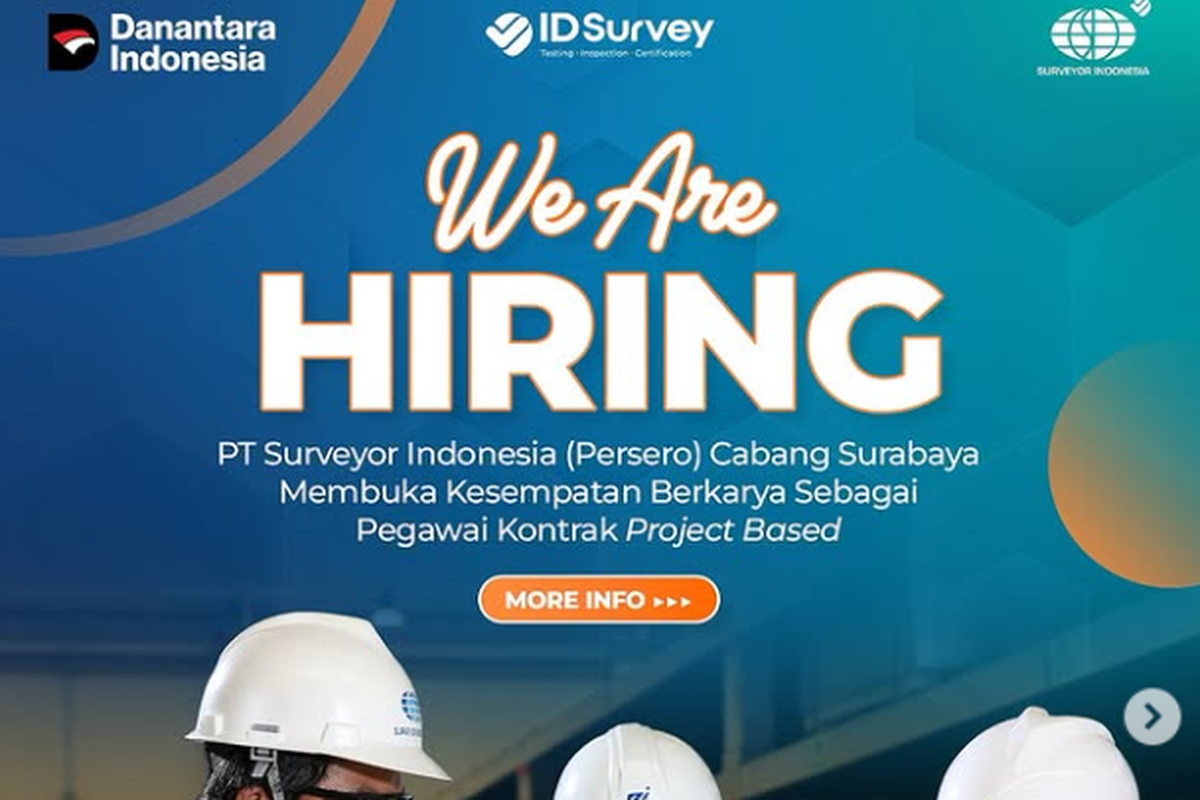 Surveyor Indonesia Buka Lowongan Kerja hingga 31 Oktober 2024, Cek Syaratnya