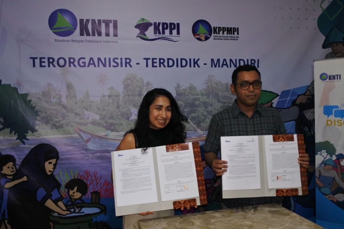 Peta Bencana bersama Yayasan Peta Bencana dan Kesatuan Nelayan Tradisional Indonesia (KNTI) meluncurkan platform untuk nelayan, Senin (25/11/2024). 