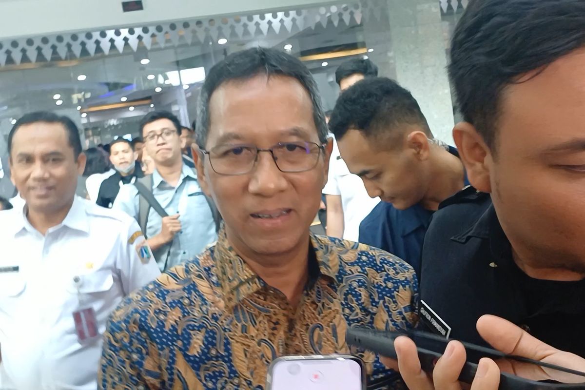 Pj Gubernur DKI Jakarta Heru Budi Hartono saat ditemui di kawasan Tanah Abang, Jakarta Pusat, Rabu (8/11/2023).