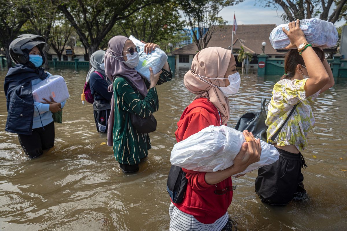 Ilustrasi banjir rob. 