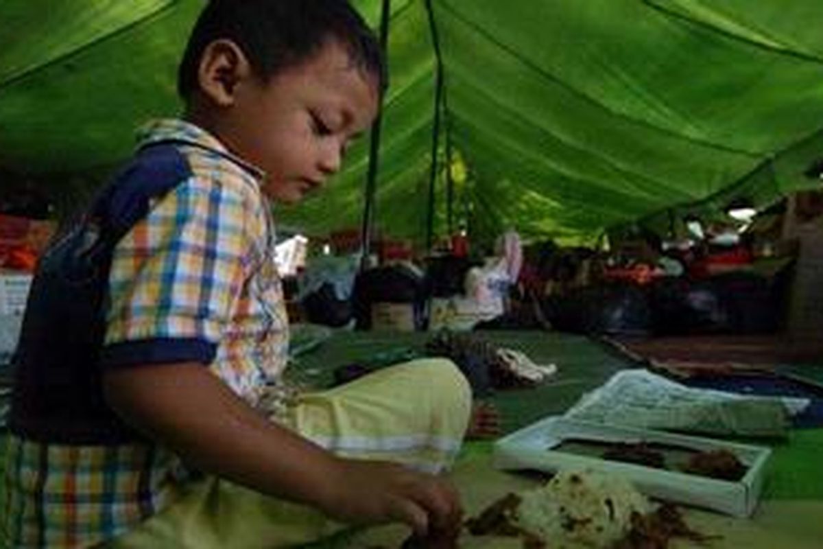 Ilustrasi: Bocah korban kebakaran.