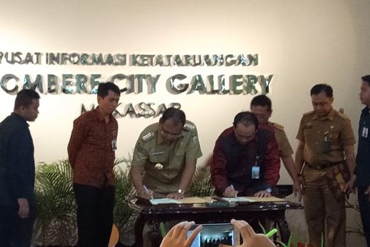 Pemerintah Kota Makassar akan menerapkan e-Katalog usai melakukan MoU dengan LKPP di Ruang Sombere City Galery, Balai Kota Makassar, Senin (8/4/2019).