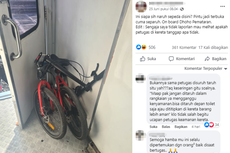 Viral, Foto Sepeda Lipat Ditaruh di Bordes Kereta Sebabkan Pintu Tak Bisa Terbuka Maksimal, Ini Kata KAI