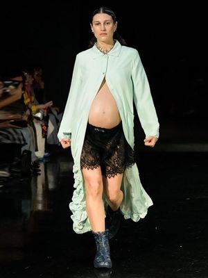 Maddie Moon saat acara New York Fashion Week 2024