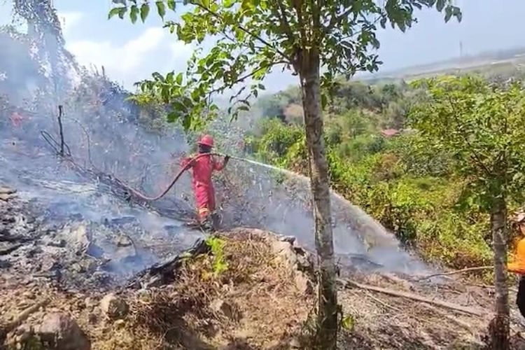 Damkar Luwu Mulai Padamkan Karhutla di Bua, Selang Air Capai Titik Api