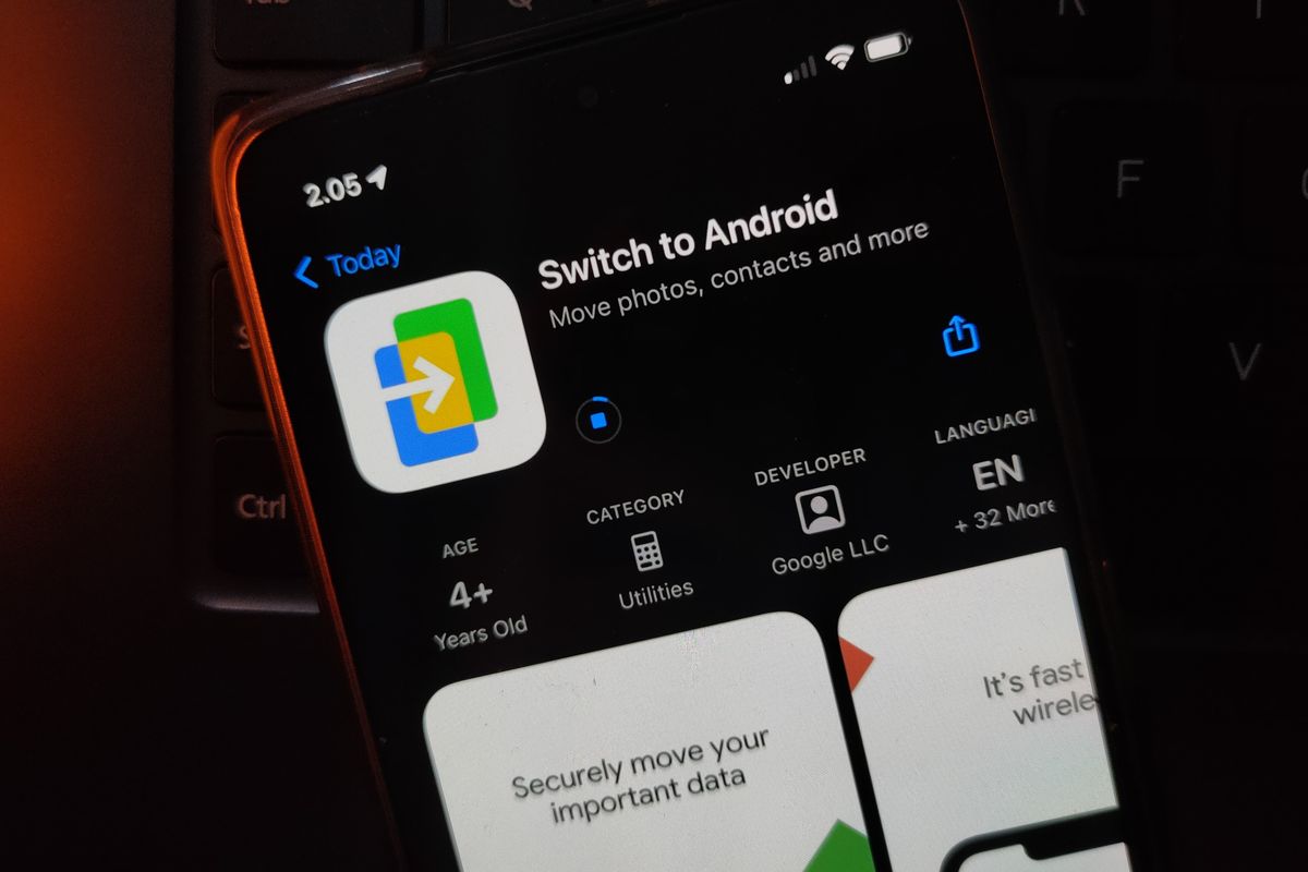 Ilustrasi aplikasi Switch to Android di App Store.
