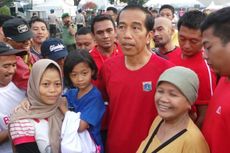 Maraton Bareng Bocah, Jokowi Hanya Lari Separuh Rute