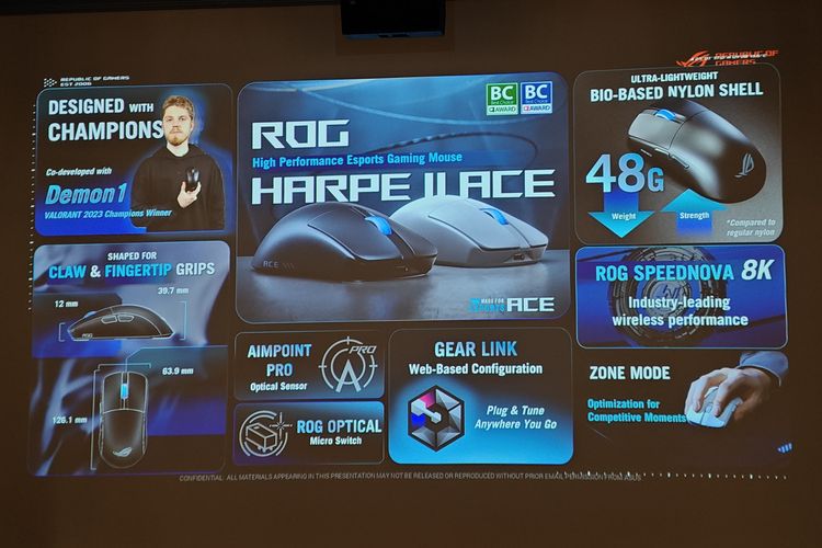 Spesifikasi Asus ROG Harpe II Ace
