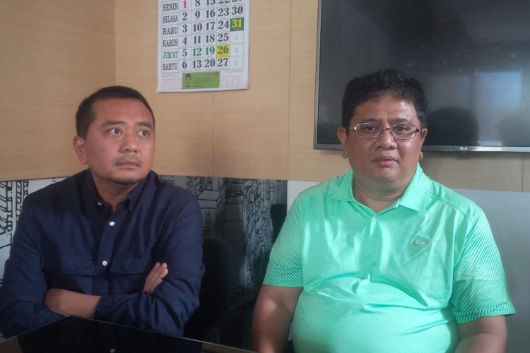  Ketua ‎DPW PKB Jawa Barat Syaiful Huda bersama Ketua Dewan Pimpinan Daerah (DPD) Partai Demokrat Jawa ‎Barat Irfan Suryanagara.