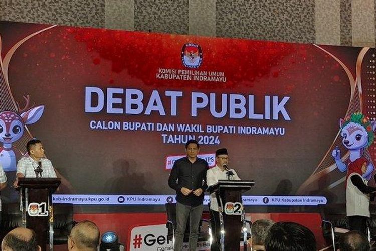 Debat perdana Pilkada Indramayu 2024, Senin (4/11/2024) di Hotel Holiday Inn, Pasteur, Kota Bandung 
