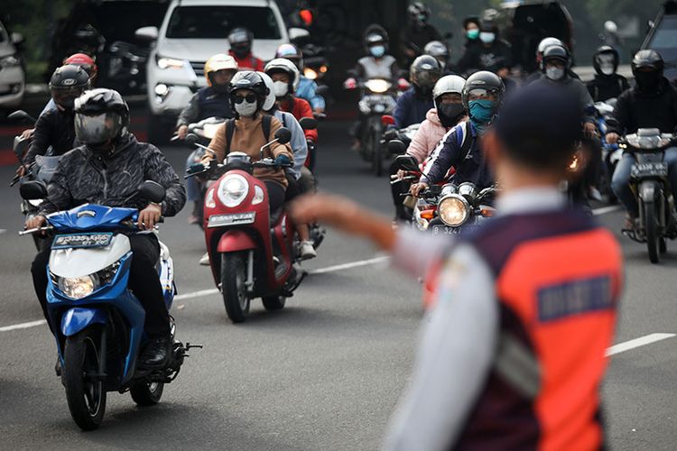 Ilustrasi rekayasa lalu lintas di Jakarta