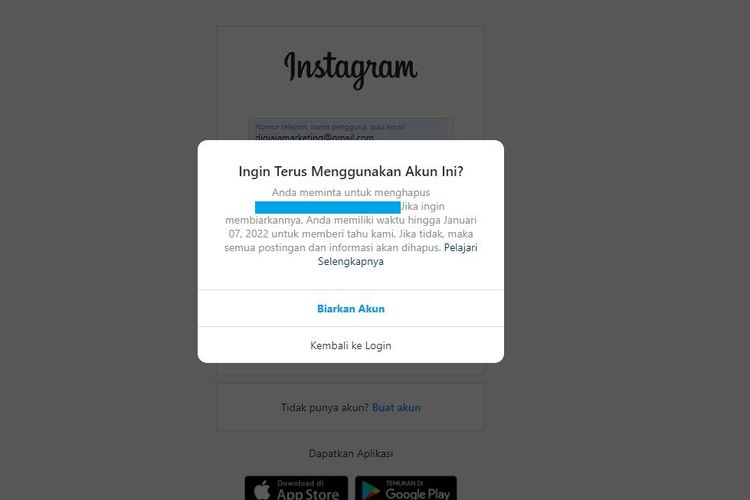 Cara Hapus dan Restore Akun Instagram