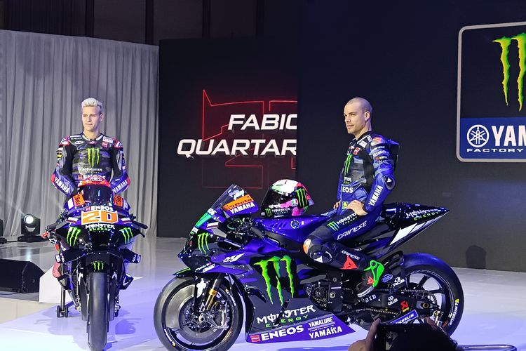 Peluncuran livery Monster Energy Yamaha MotoGP di Jakarta, Selasa (17/1/2023)