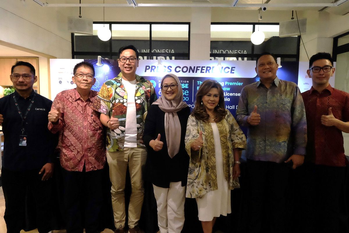 Konferensi pers Franchise and Lisence Expo Indonesia (FLEI) di Jakarta. 