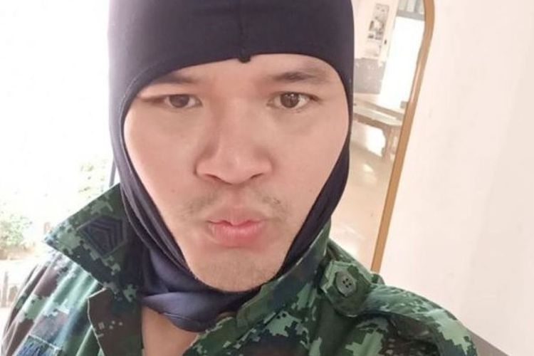 Jakraphanth Thomma, tentara Thailand yang membunuh 20 orang setelah menembaki kuil dan pusat perbelanjaan di Nakhon Ratchasima pada Sabtu (8/2/2020).