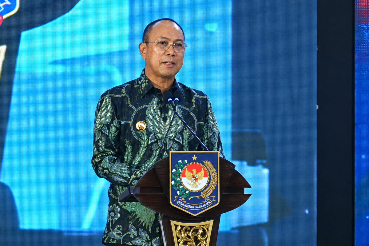 Gubernur Sulawesi Tenggara (Sultra) Andi Sumangerukka dalam acara Apresiasi Pemerintah Daerah (Pemda) Berprestasi 2026 Regional Sulawesi yang digelar Kementerian Dalam Negeri (Kemendagri) di Hotel Claro, Kendari, Jumat (29/5/2026). 